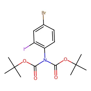 Tert-butyl N-(4-bromo-2-iodophenyl)-N-[(tert-butoxy)carbonyl]carbamate structure