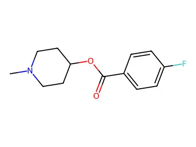 1-Methyl-4-piperidyl 4'-fluorobenzoate structure