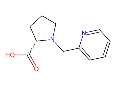 1-(pyridin-2-ylmethyl)pyrrolidine-2-carboxylic Acid structure