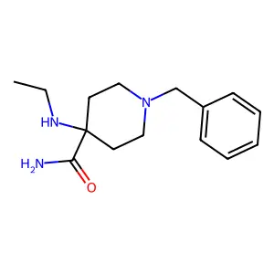 1-Benzyl-4-(ethylamino)piperidine-4-carboxamide structure