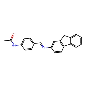 2-(4-Acetamidobenzylideneamino)fluorene structure