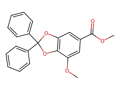 Methyl 7-methoxy-2,2-diphenyl-2H-1,3-benzodioxole-5-carboxylate structure