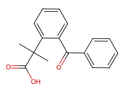 2-(2-Benzoylphenyl)-2-methylpropanoic acid structure