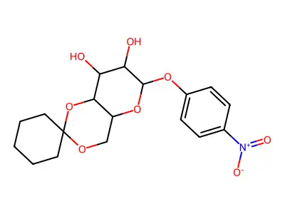 4-Nitrophenyl 4,6-cyclohexylidene-b-D-mannopyranoside structure