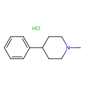 Piperidine, 1-methyl-4-phenyl-, hydrochloride structure