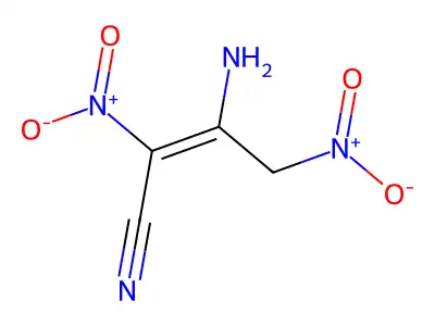 (Z)-3-Amino-2,4-dinitro-2-butenoic acid nitrile structure