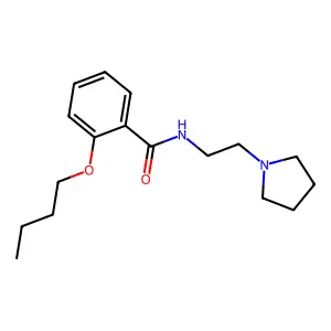 Benzamide, 2-butoxy-N-(2-(pyrrolidinyl)ethyl)- structure