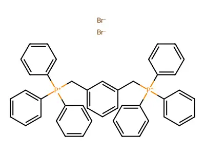 (1,4-Phenylenebis(methylene))bis(triphenylphosphonium) dibromide structure