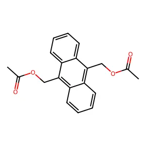 Acetic acid 10-acetoxymethyl-anthracen-9-ylmethyl ester structure