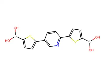5-{5-[5-(Dihydroxyboryl)thien-2-yl]pyridin-2-yl}thien-2-ylboronic acid structure
