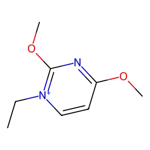 1-Ethyl-2,4-dimethoxypyrimidin-1-ium structure