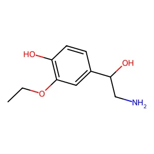alpha-(Aminomethyl)-3-ethoxy-4-hydroxybenzenemethanol structure