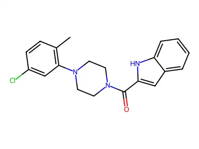 [4-(5-chloro-2-methylphenyl)piperazin-1-yl]-(1H-indol-2-yl)methanone structure