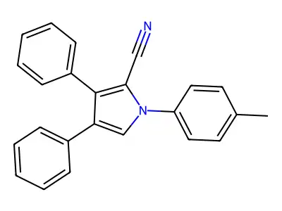 2-Cyano-3,4-diphenyl-1-(P-tolyl)pyrrole structure