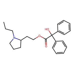 2-(1-Propylpyrrolidin-2-yl)ethyl hydroxy(diphenyl)acetate structure