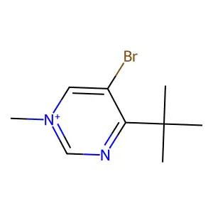 5-Bromo-4-tert-butyl-1-methylpyrimidin-1-ium structure