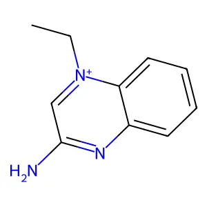 3-Amino-1-ethylquinoxalin-1-ium structure
