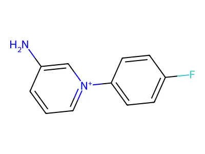 3-Amino-1-(4-fluorophenyl)pyridinium structure