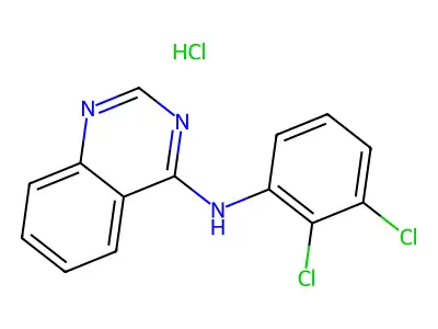 N-(2,3-dichlorophenyl)quinazolin-4-amine Hydrochloride structure