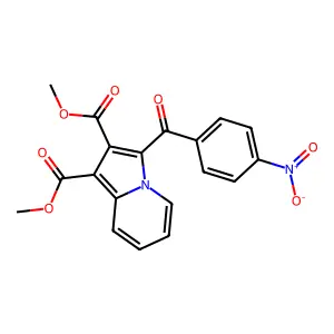 Dimethyl 3-(4-nitrobenzoyl)indolizine-1,2-dicarboxylate structure