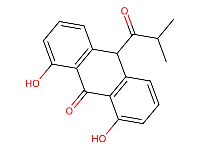 10-Isobutyryl dithranol structure