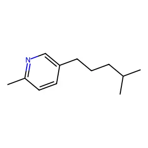 2-Methyl-5-(4-methylpentyl)pyridine structure