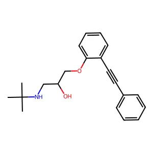 1-(Tert-butylamino)-3-[2-(phenylethynyl)phenoxy]propan-2-ol structure