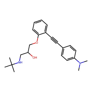 1-(Tert-butylamino)-3-(2-{[4-(dimethylamino)phenyl]ethynyl}phenoxy)propan-2-ol structure