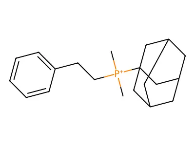 1-Adamantyl(dimethyl)(2-phenylethyl)phosphonium structure