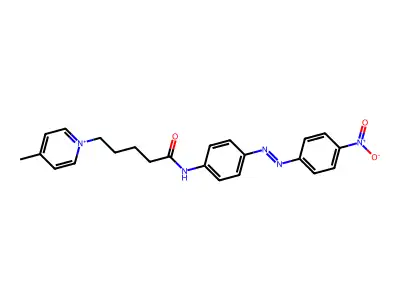 5-(4-methylpyridin-1-ium-1-yl)-N-[4-[(4-nitrophenyl)diazenyl]phenyl]pentanamide structure