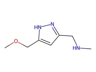 1-[5-(methoxymethyl)-1H-pyrazol-3-yl]-N-methylmethanamine structure