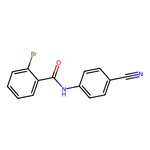 2-bromo-N-(4-cyanophenyl)benzamide structure