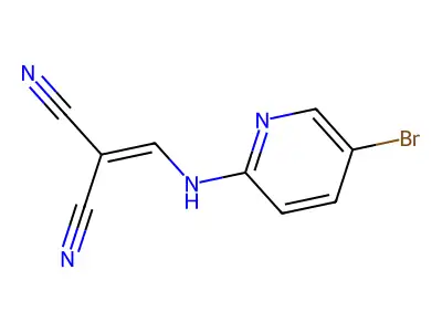 (((5-Bromo-2-pyridyl)amino)methylene)methane-1,1-dicarbonitrile structure