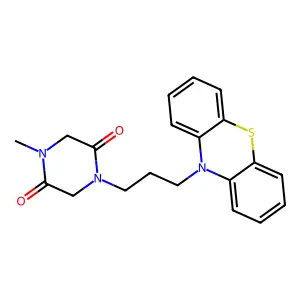 2,5-Piperazinedione, 1-methyl-4-(3-(10H-phenothiazin-10-yl)propyl)- structure