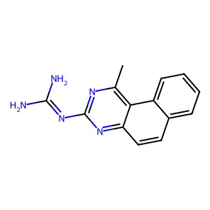 n-(1-Methylbenzo[f]quinazolin-3-yl)guanidine structure