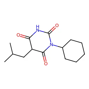 3-Cyclohexyl-6-hydroxy-5-(2-methylpropyl)pyrimidine-2,4(3H,5H)-dione structure