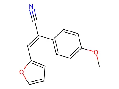 3-(Furan-2-yl)-2-(4-methoxyphenyl)prop-2-enenitrile structure