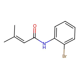 N-(2-Bromophenyl)-3-methyl-2-butenamide structure