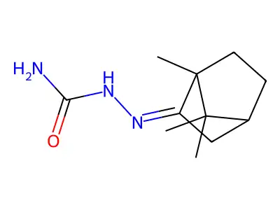 ({1,7,7-Trimethylbicyclo[2.2.1]heptan-2-ylidene}amino)urea structure