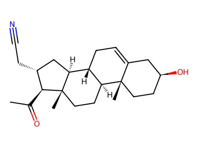 Pregnenolone 16-acetonitrile structure