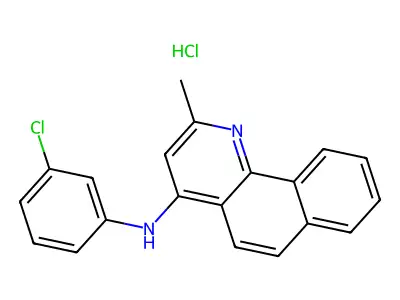 (3-Chlorophenyl)(2-methylbenzo[h]quinolin-4-yl)amine, chloride structure