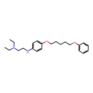 Ethylenediamine, N,N-diethyl-N'-(p-(5-phenoxypentyloxy)phenyl)- structure