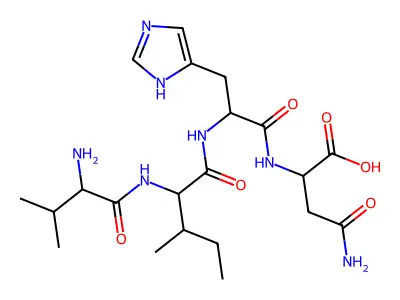 Val-Ile-His-Asn structure