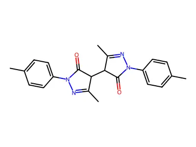 2,2',4,4'-Tetrahydro-5,5'-dimethyl-2,2'-bis(4-methylphenyl)[4,4'-bi-3H-pyrazole]-3,3'-dione structure