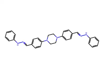 N-[(E)-[4-[4-[4-[(E)-(phenylhydrazinylidene)methyl]phenyl]pi structure