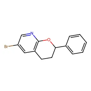 6-Bromo-2-phenyl-3,4-dihydro-2H-pyrano[2,3-b]pyridine structure