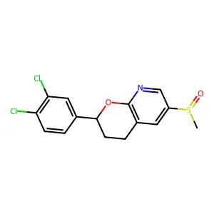 2H-Pyrano(2,3-b)pyridine, 2-(3,4-dichlorophenyl)-3,4-dihydro-6-(methylsulfinyl)- structure