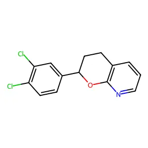 2-(3,4-dichlorophenyl)-3,4-dihydro-2H-pyrano[2,3-b]pyridine structure