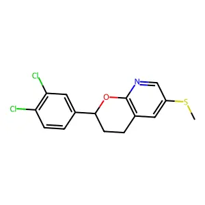 2-(3,4-Dichlorophenyl)-3,4-dihydro-6-(methylthio)-2h-pyrano[2,3-b]pyridine structure