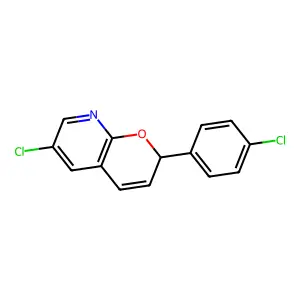 6-chloro-2-(4-chlorophenyl)-2H-pyrano[2,3-b]pyridine structure